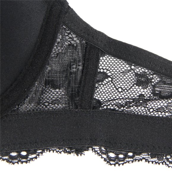 (2) 40C Lace T-shirt Bras Black & Beige Push-Up Convertible Padded Underwired - Picture 10 of 16